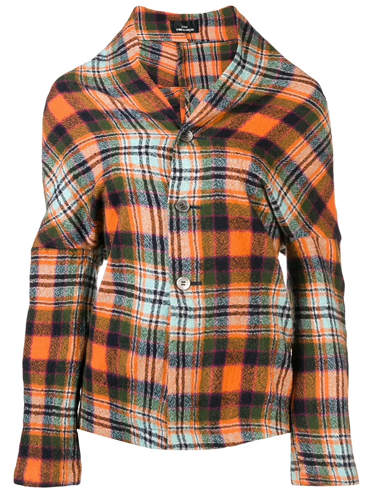Comme Des Garçons Pre-Owned チェック柄デコンストラクションジャケット - 画像1
