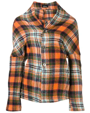Comme Des Garçons Pre-Owned チェック柄デコンストラクションジャケット - サムネイル1