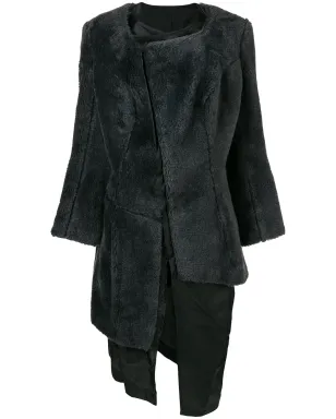 Comme Des Garçons Pre-Owned 1997年製 フェイクファーコート（グレー） - サムネイル1