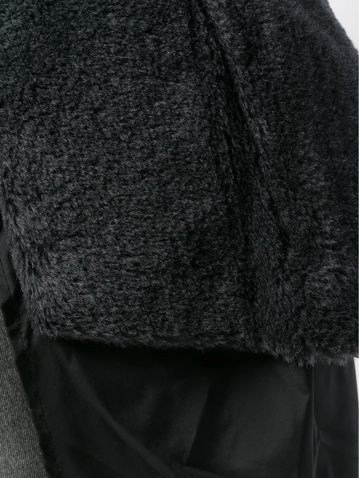 Comme Des Garçons Pre-Owned 1997年製 フェイクファーコート（グレー） - 画像5