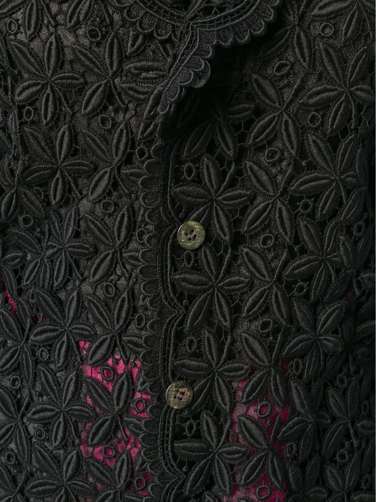 Comme Des Garçons Pre-Owned 1989 マクラメ レイヤードジャケット - 画像5