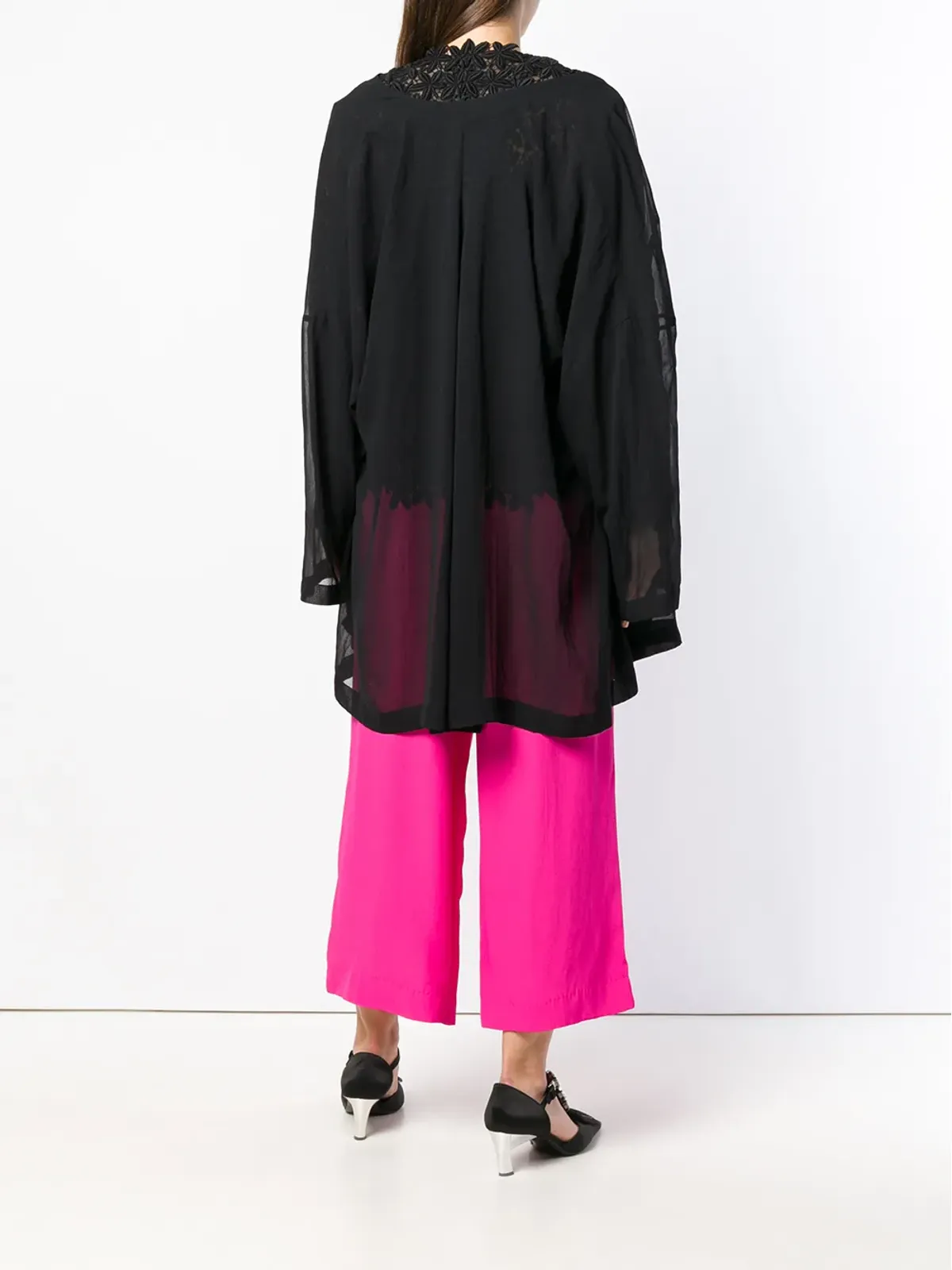 Comme Des Garçons Pre-Owned 1989 マクラメ レイヤードジャケット - 画像4