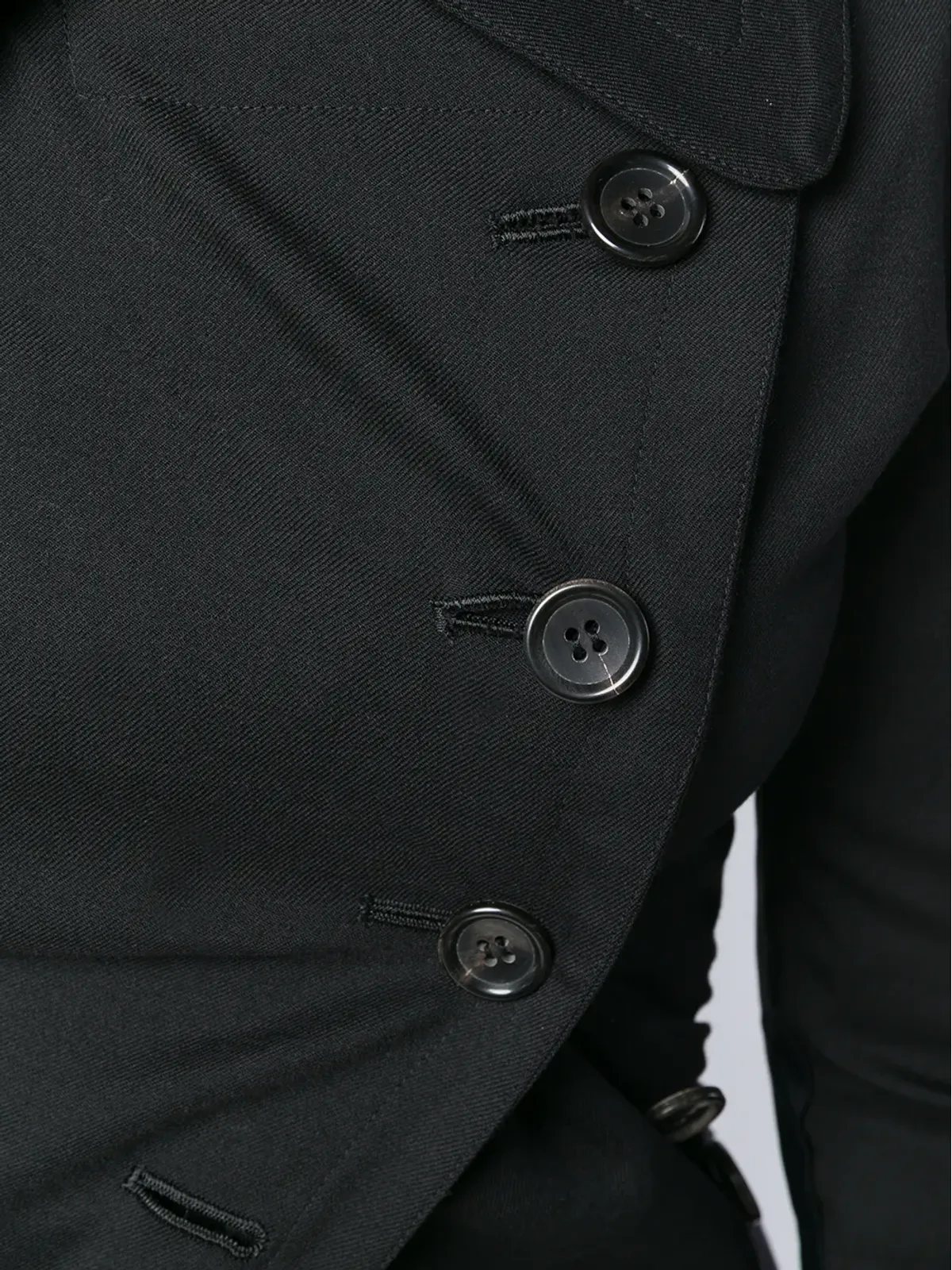 Comme Des Garçons Pre-Owned ダブルブレスト アシンメトリコート - ブラック - 画像5