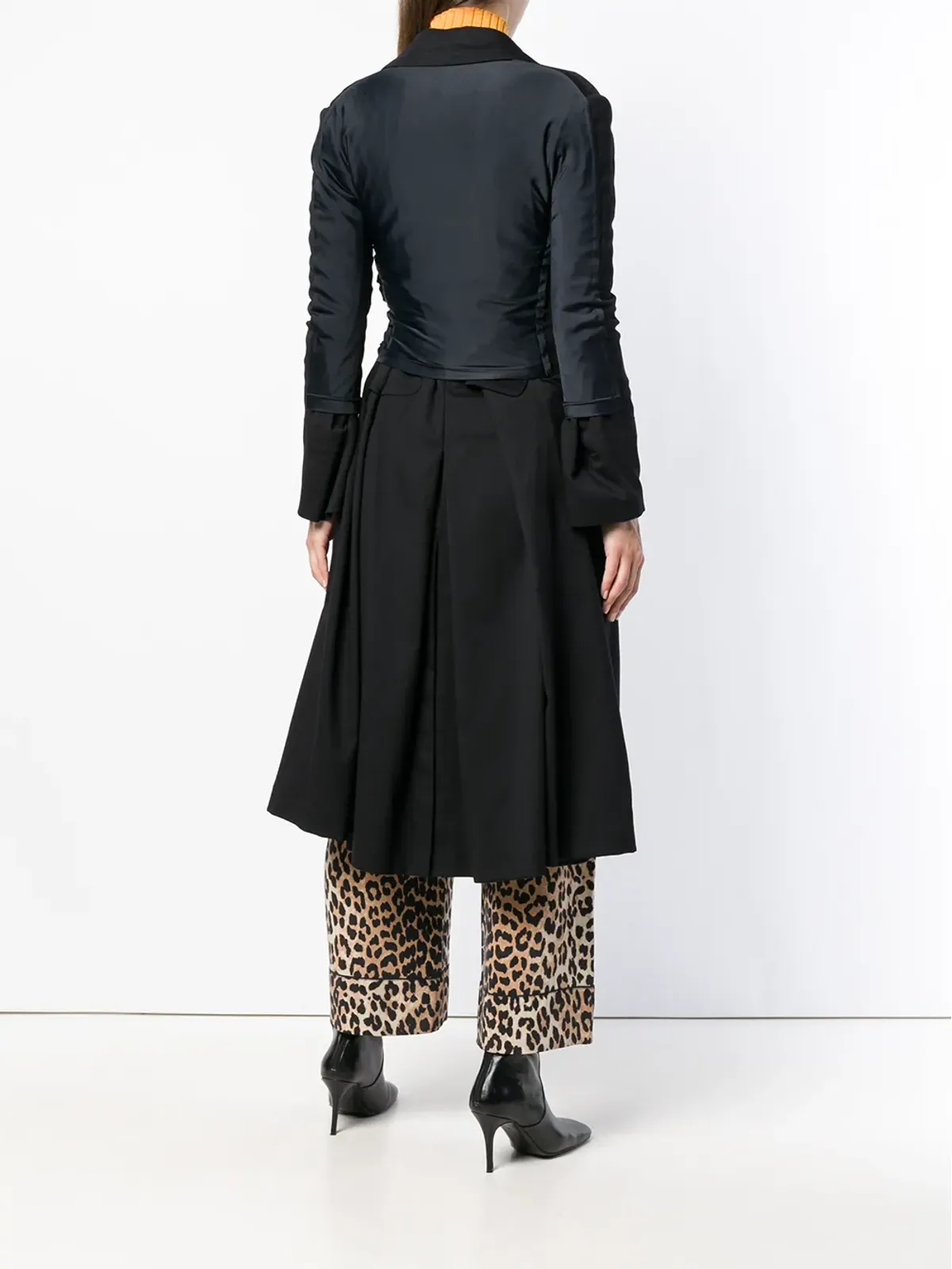 Comme Des Garçons Pre-Owned ダブルブレスト アシンメトリコート - ブラック - 画像4