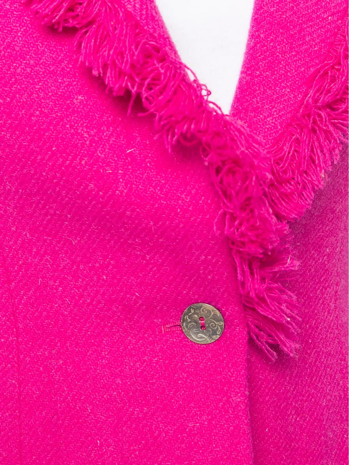 Christian Dior Pre-Owned 1990年代 ピンクのフリンジエッジスカートスーツ - 画像5