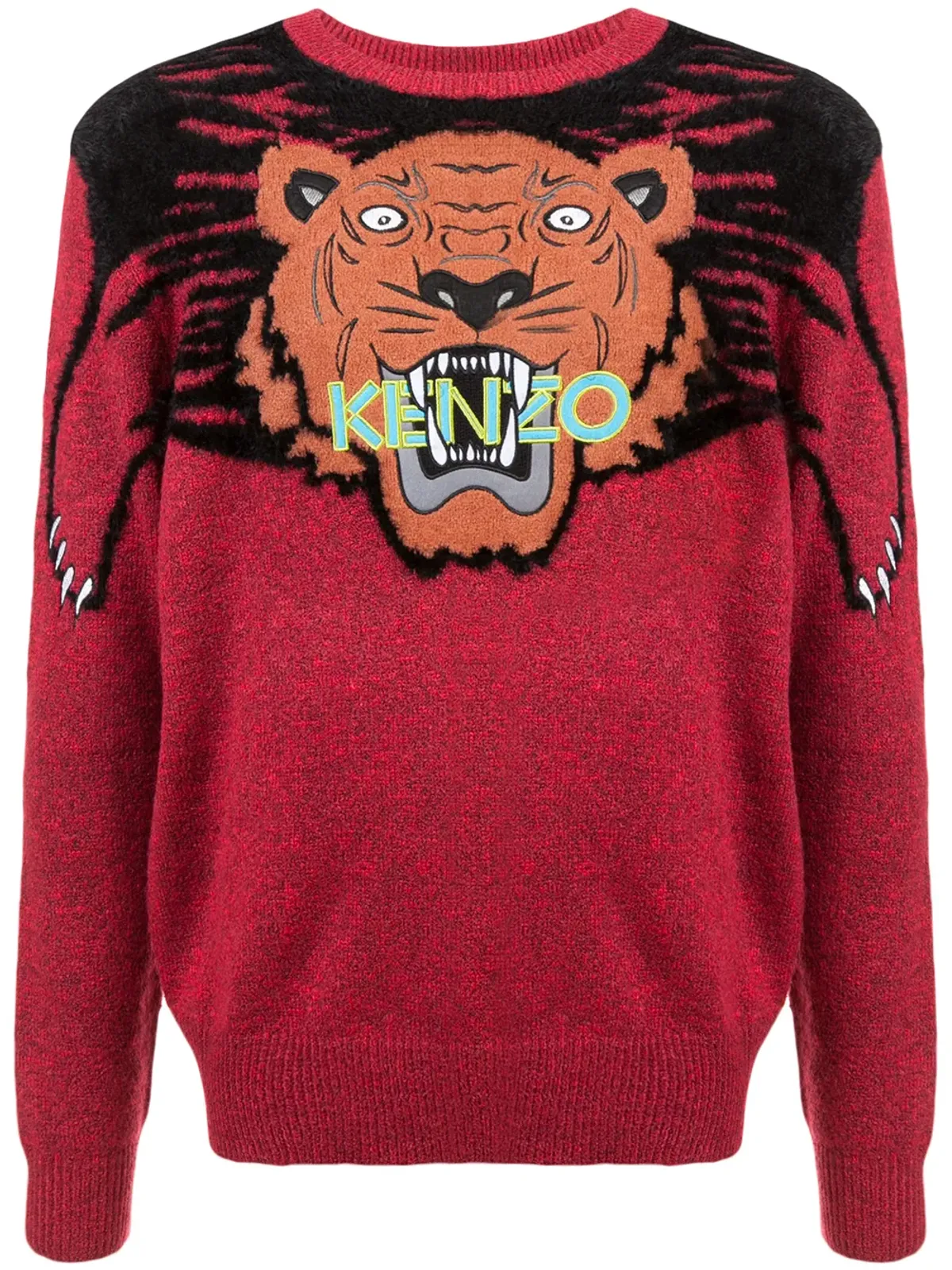 Kenzo タイガー柄インターシャセーター - 画像1