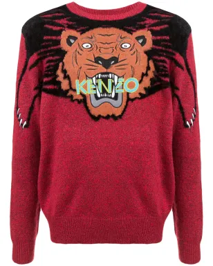 Kenzo タイガー柄インターシャセーター - サムネイル1