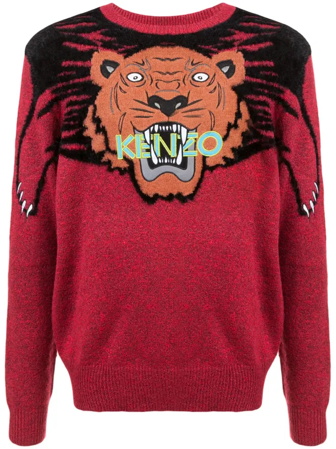 Kenzo Kenzo タイガー柄インターシャセーターの商品画像