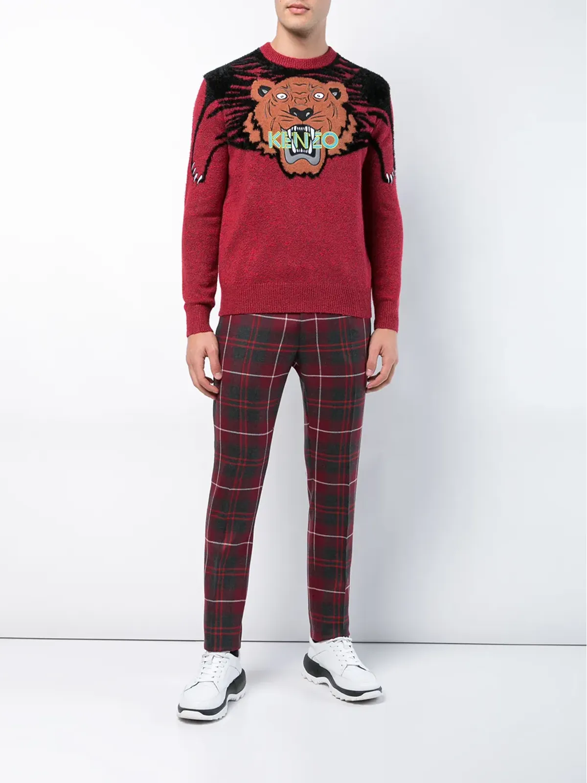 Kenzo タイガー柄インターシャセーター - 画像2