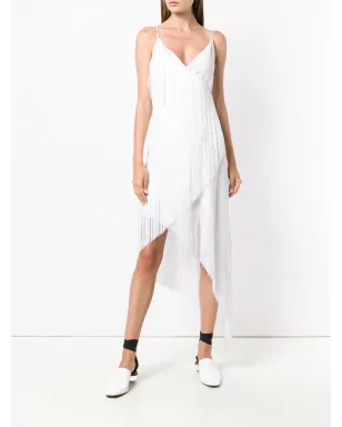 Givenchy アシンメトリックフリンジ付きドレス - White - サムネイル2