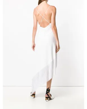 Givenchy アシンメトリックフリンジ付きドレス - White - サムネイル4
