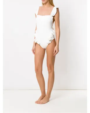 Clube Bossa フリル付きバーベット水着（ホワイト） - サムネイル2