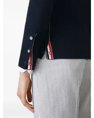Thom Browne 4本バーのストライプ カシミヤ カーディガン - ブルー - サムネイル5