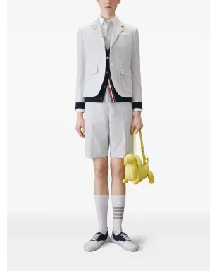 Thom Browne 4本バーのストライプ カシミヤ カーディガン - ブルー - サムネイル2