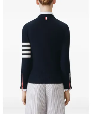 Thom Browne 4本バーのストライプ カシミヤ カーディガン - ブルー - サムネイル4