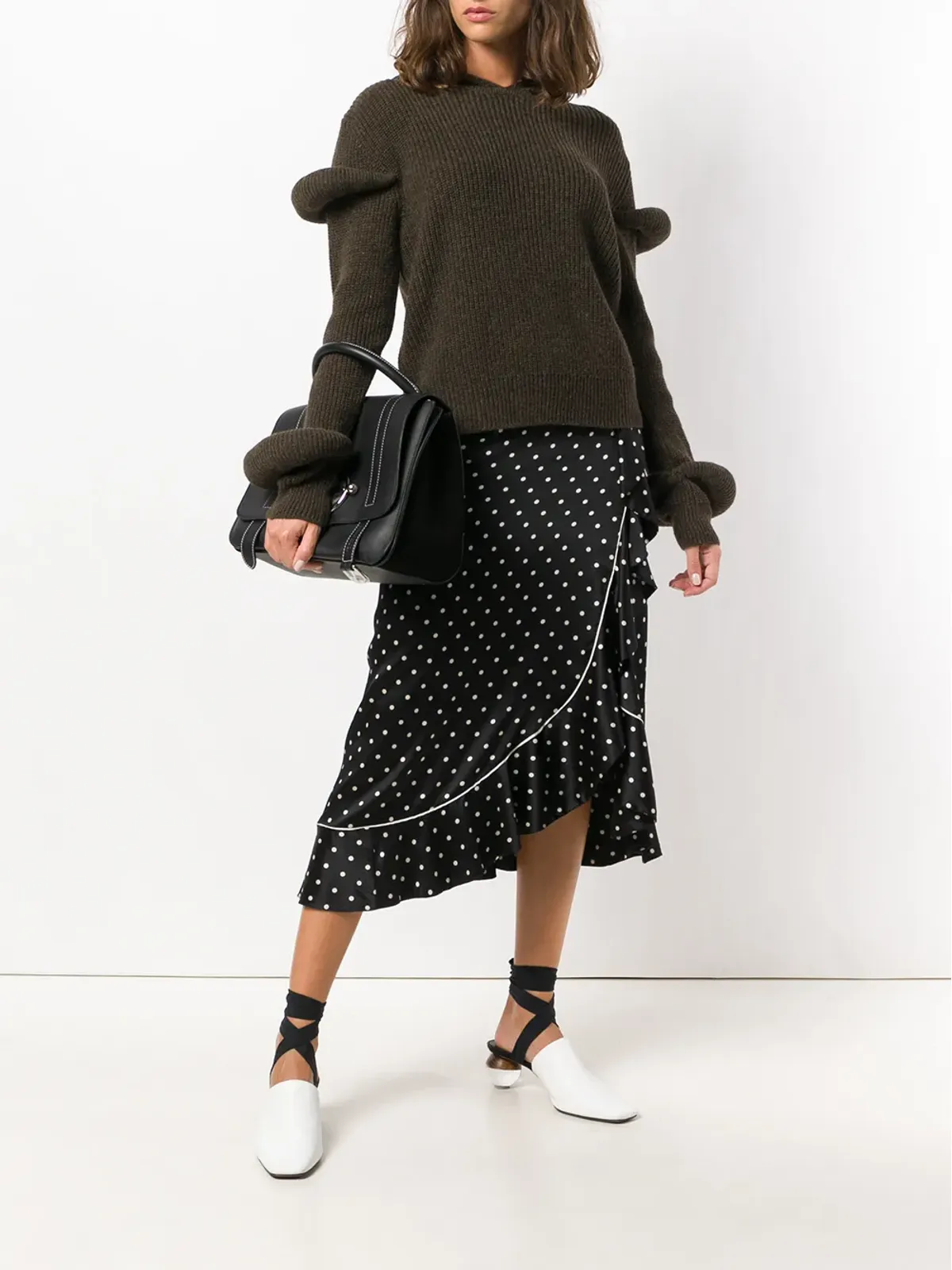 JW Anderson リブ編みフード付きセーター - 画像2