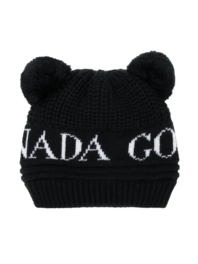 Canada Goose Kids Canada Goose Kids ロゴ入りインターシャ編み帽子の商品画像