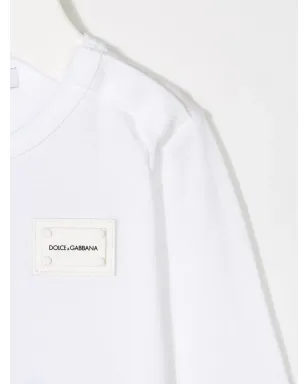 Dolce & Gabbana Kids ロゴアップリケ長袖Tシャツ - サムネイル3