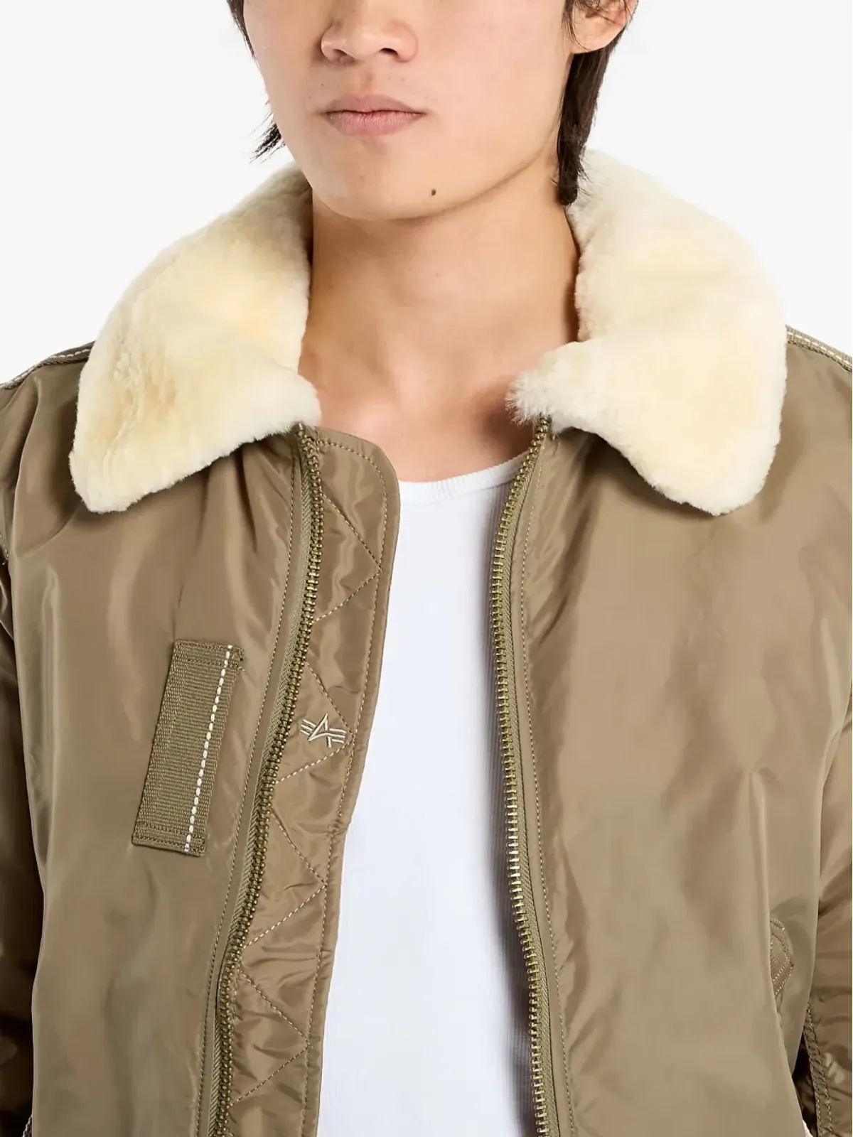 Alpha Industries シェアリングカラー ボンバー ジャケット - グリーン - 画像5