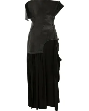 Yohji Yamamoto ラムスキンとシルクのドレス - サムネイル1