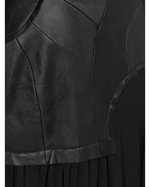 Yohji Yamamoto ラムスキンとシルクのドレス - サムネイル5