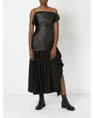 Yohji Yamamoto ラムスキンとシルクのドレス - サムネイル2