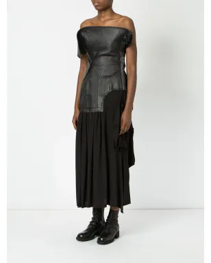Yohji Yamamoto ラムスキンとシルクのドレス - サムネイル3