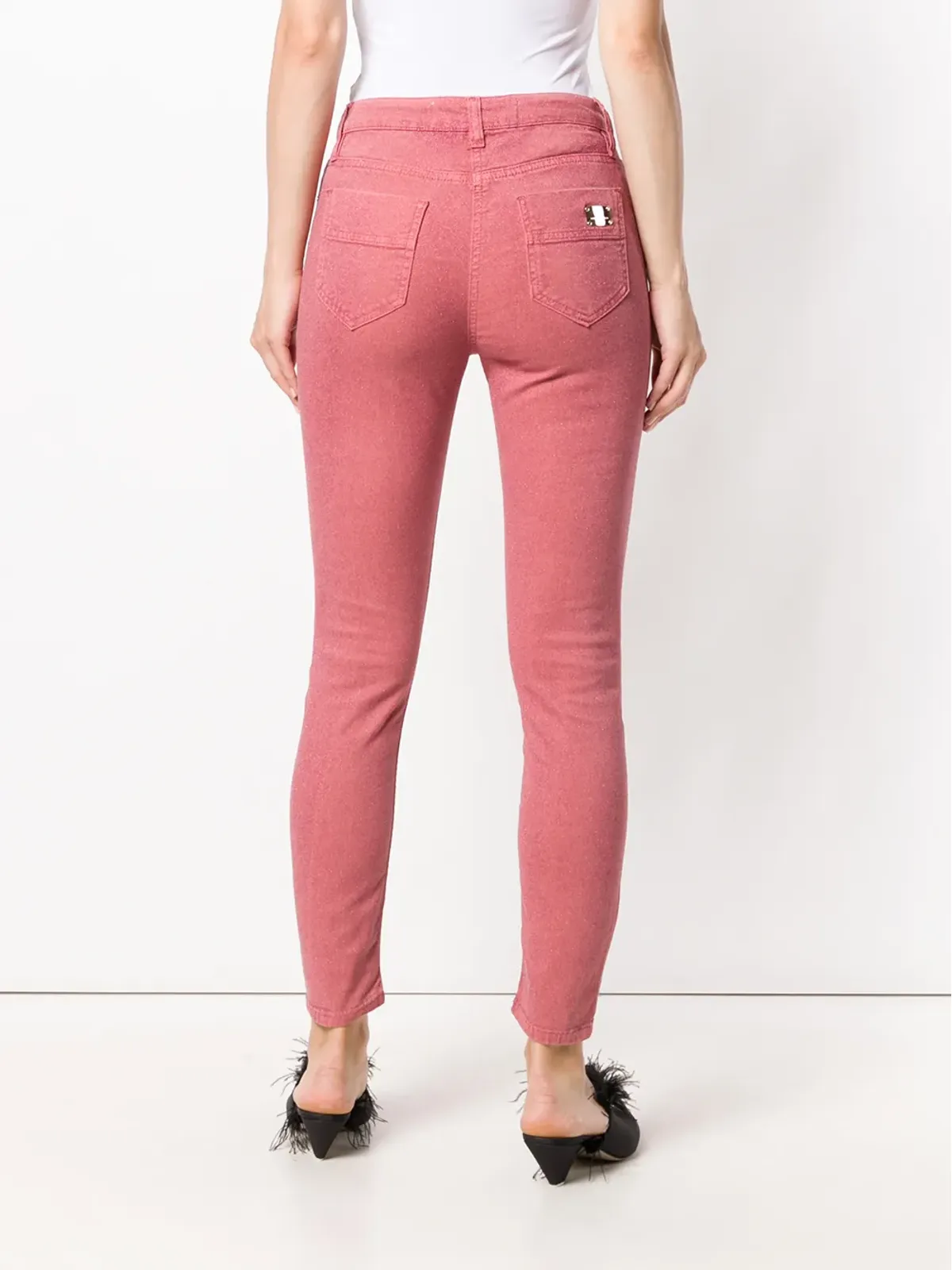 Elisabetta Franchi ファイブポケットジーンズ - ピンク - 画像4