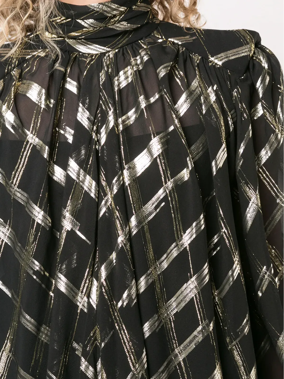Alberta Ferretti クロスハッチ マキシドレス - 画像5