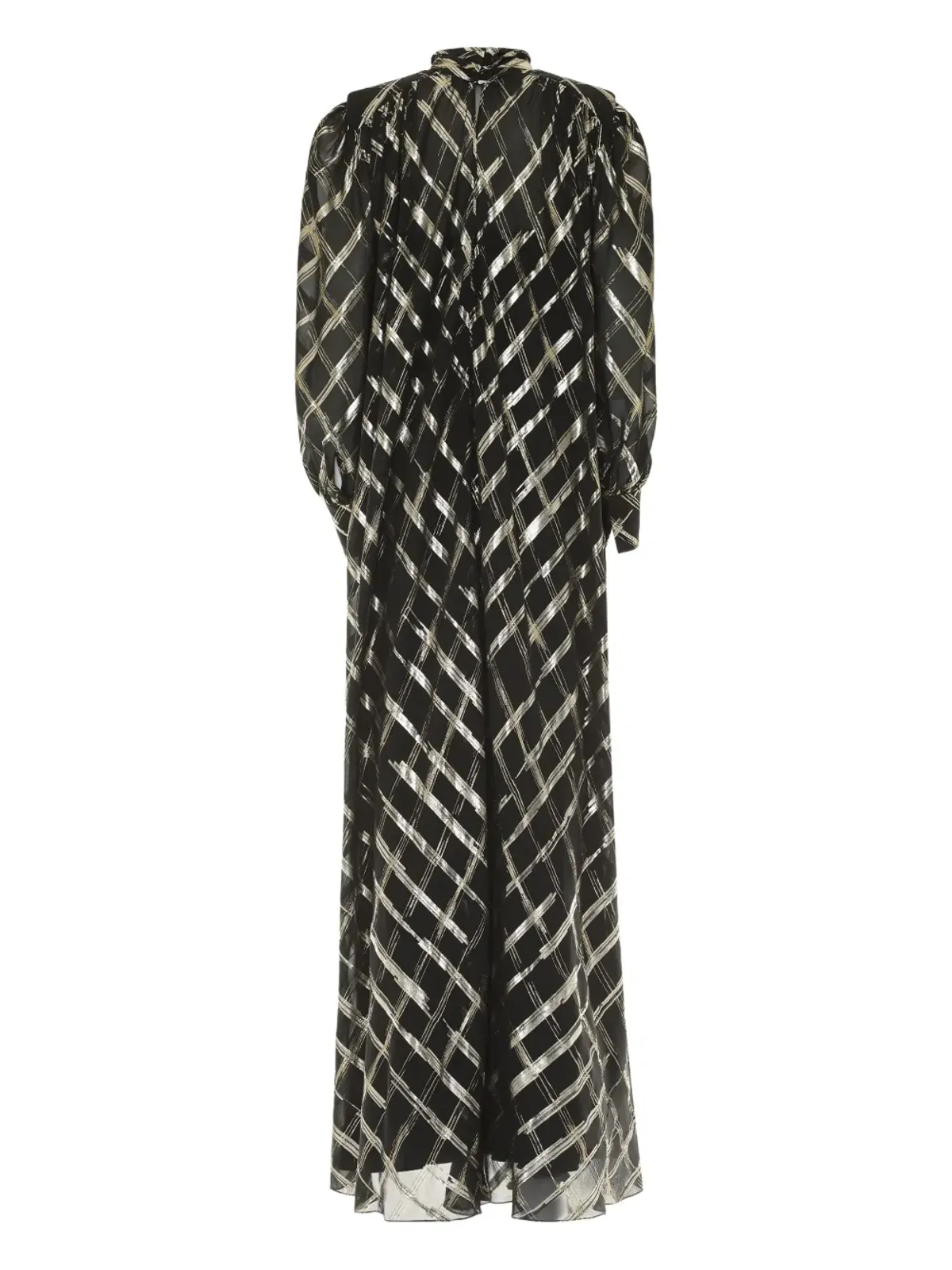 Alberta Ferretti クロスハッチ マキシドレス - 画像2