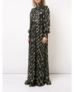 Alberta Ferretti クロスハッチ マキシドレス - サムネイル3