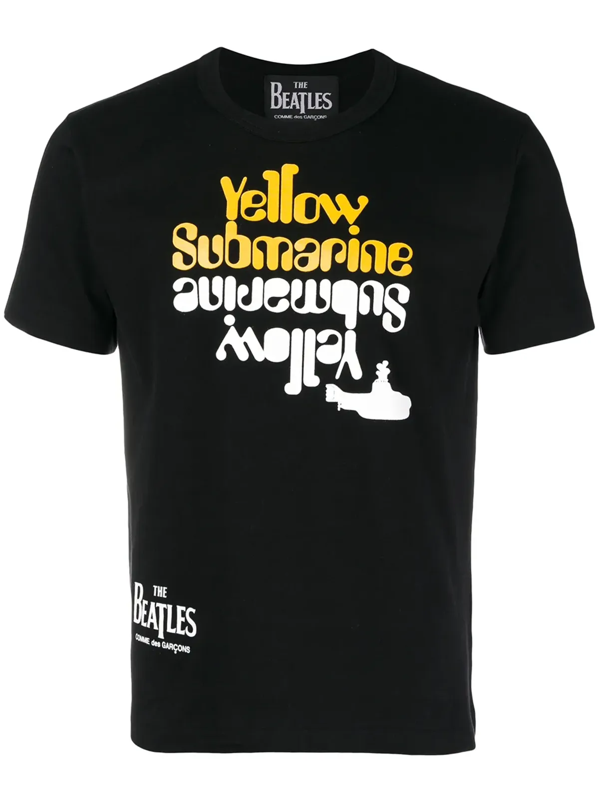 Comme Des Garçons 歌詞プリントTシャツ - ブラック - 画像1