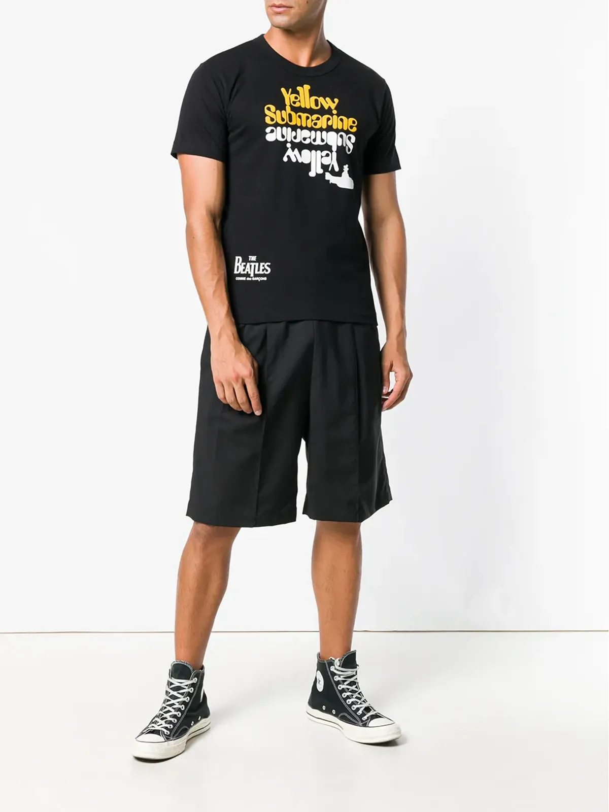 Comme Des Garçons 歌詞プリントTシャツ - ブラック - 画像2