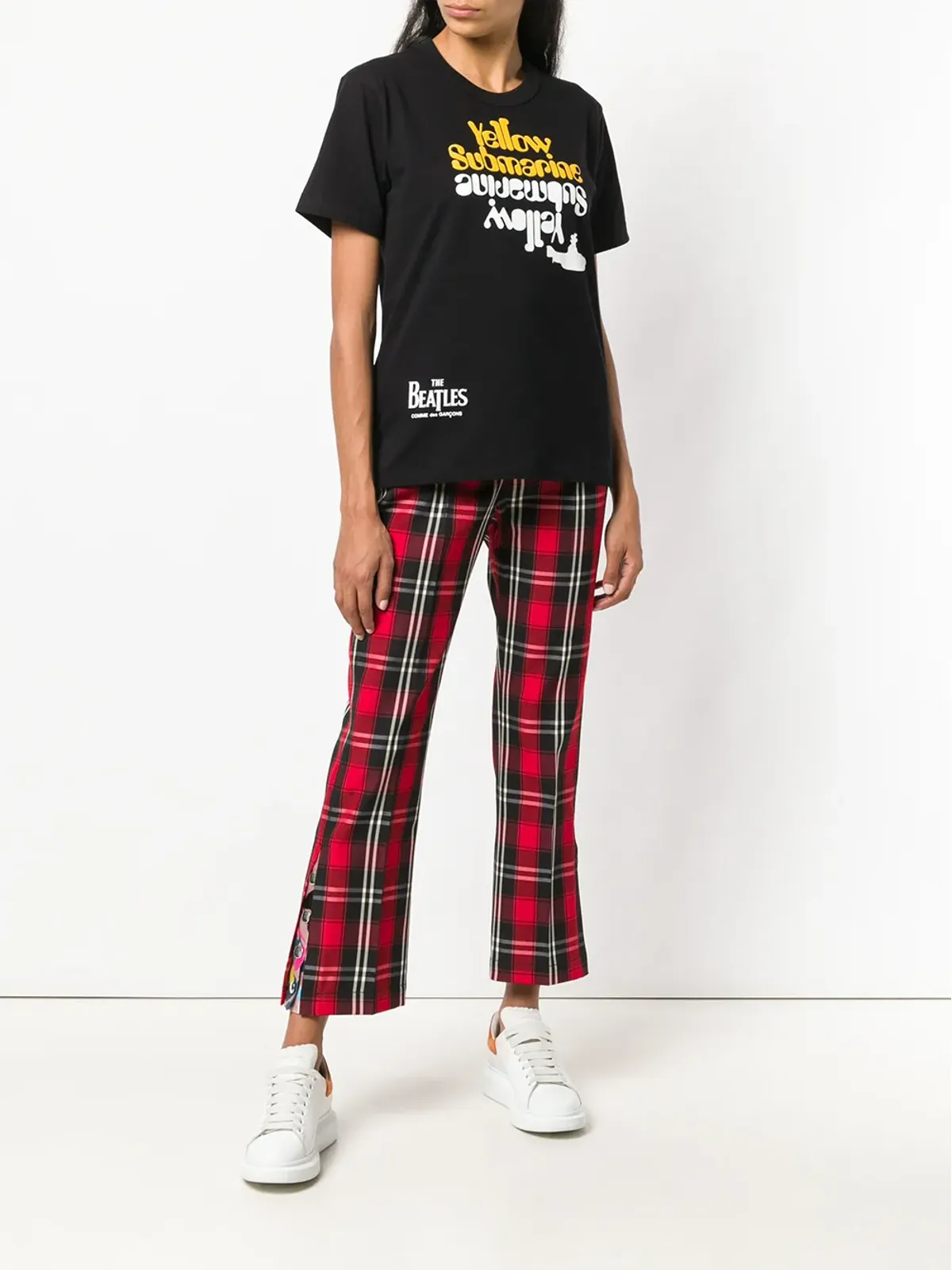Comme Des Garçons 歌詞プリントTシャツ - ブラック - 画像3
