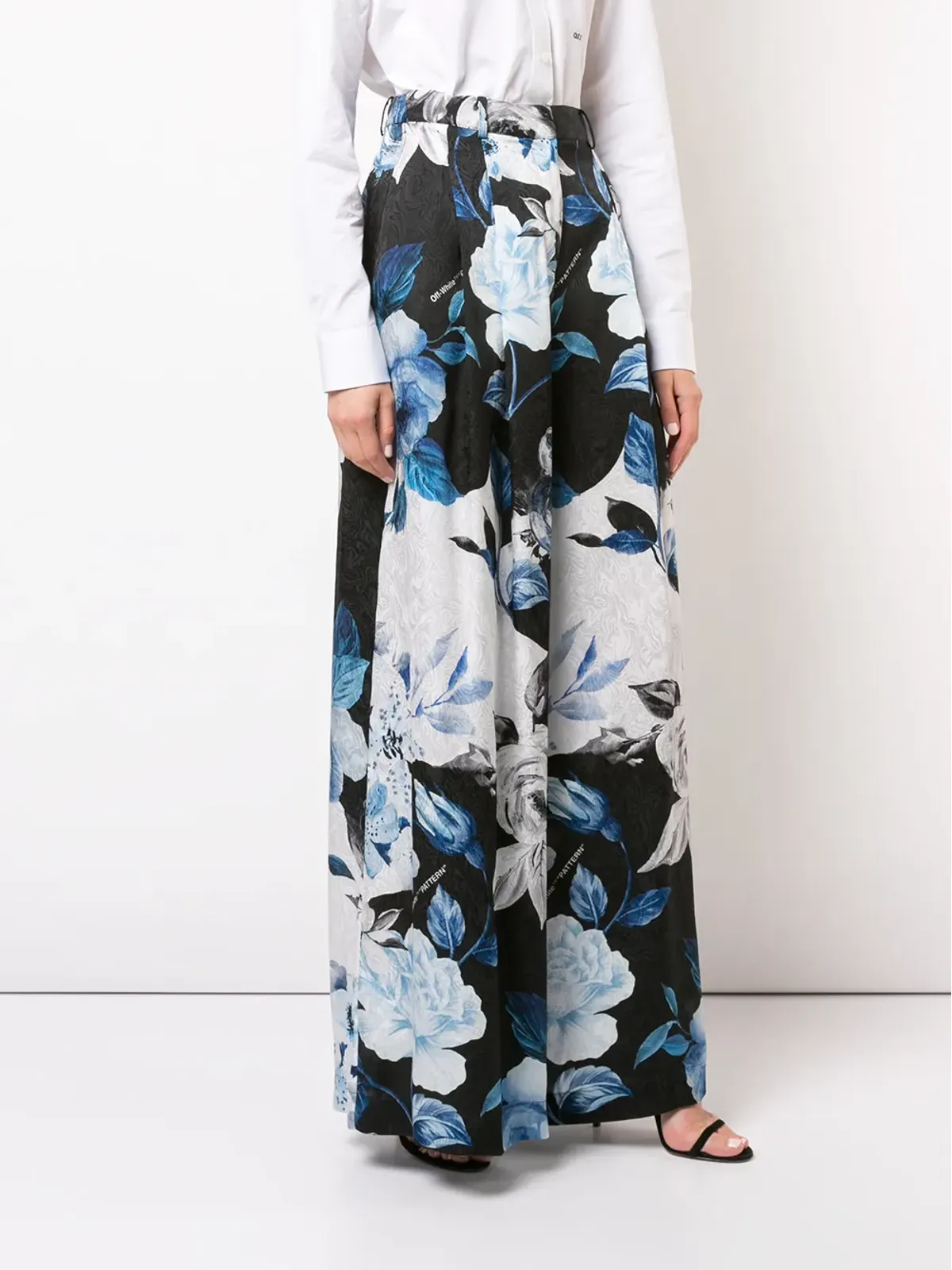 Off-White 花柄パラッツォパンツ - 画像3