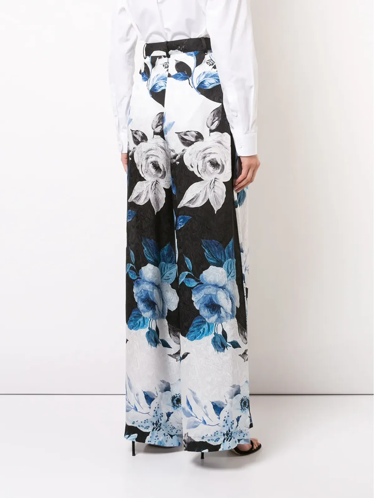 Off-White 花柄パラッツォパンツ - 画像4