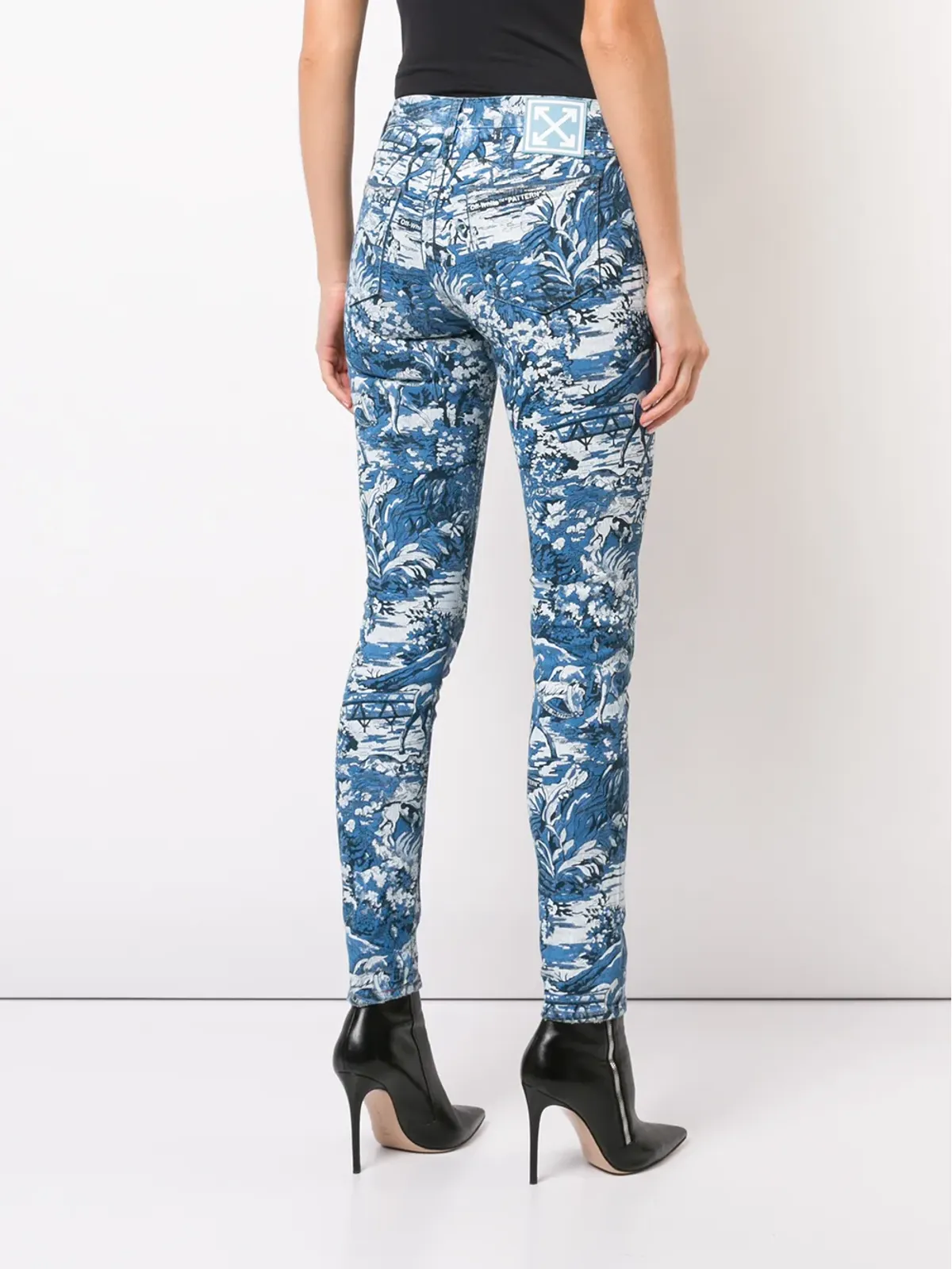 Off-White プリント入りスキニージーンズ - 画像4