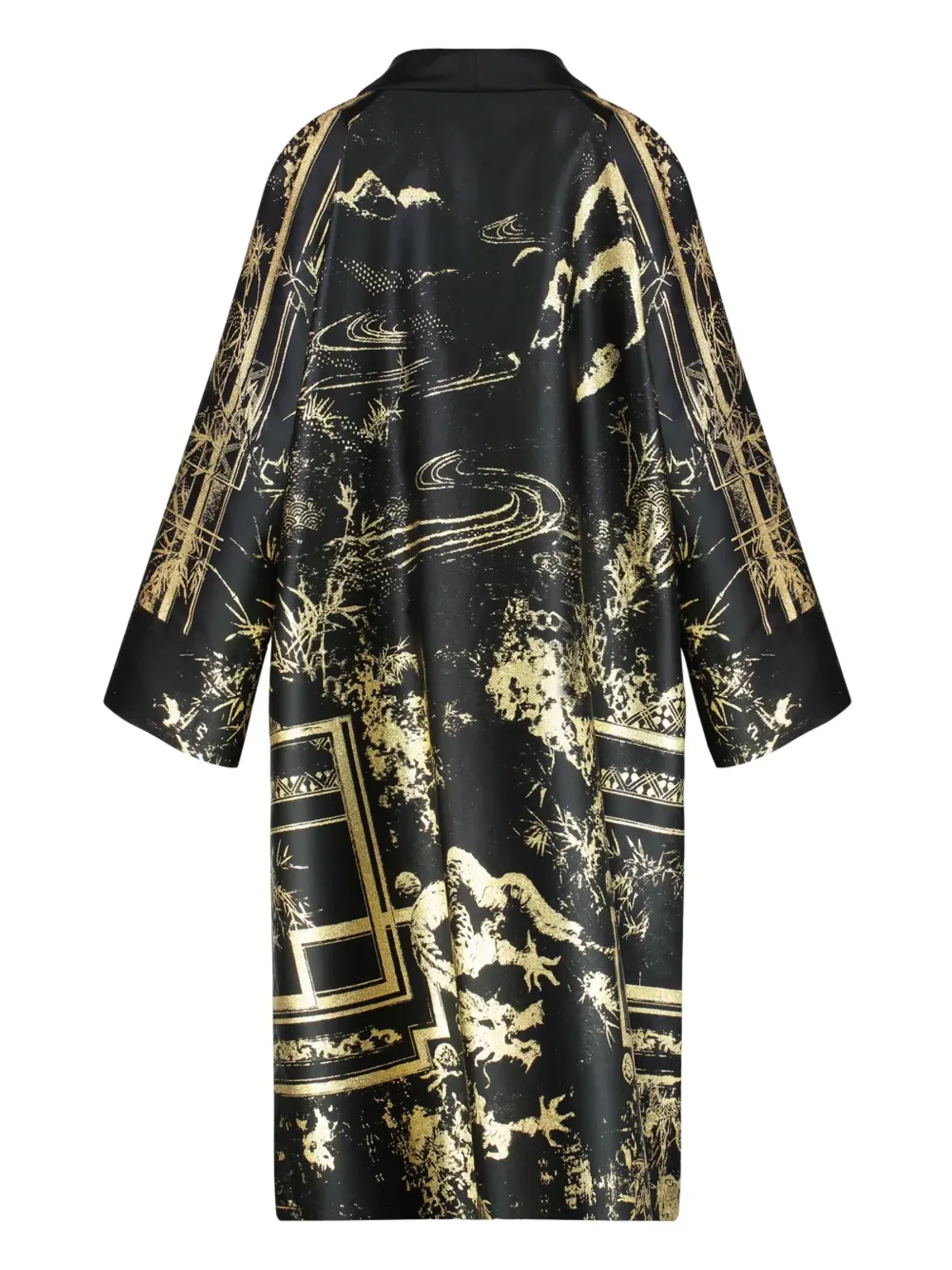 Alberta Ferretti ショールラペルのブロケードケープ - 画像2