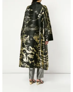 Alberta Ferretti ショールラペルのブロケードケープ - サムネイル4