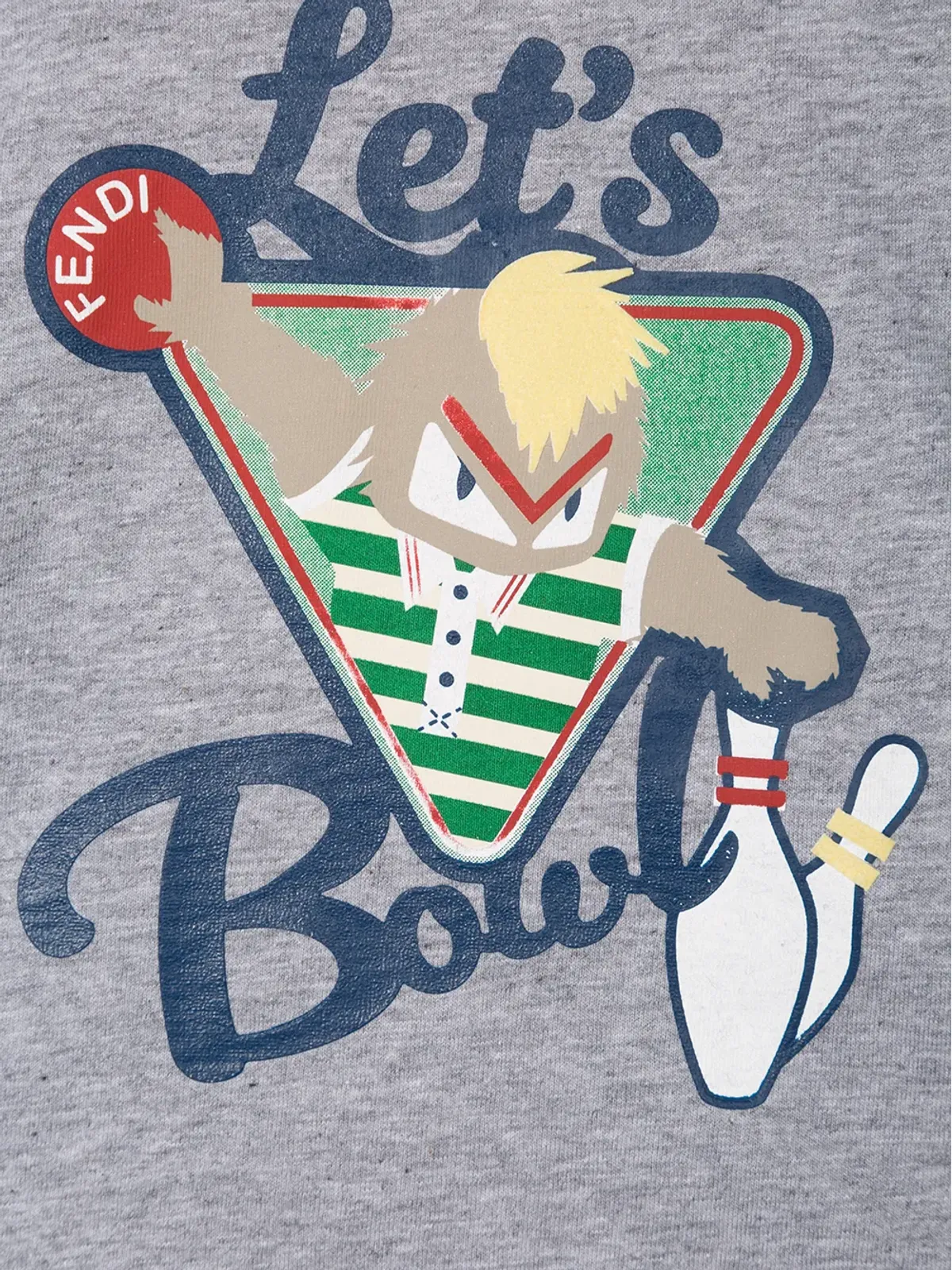 Fendi Kids Let's Bowl T-shirt - Grey - 画像3