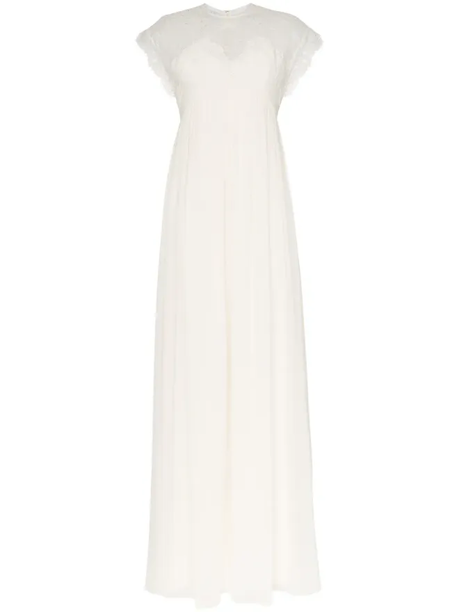 Giambattista Valli Giambattista Valli キャップスリーブ レースインセット 帝国ライン マキシドレスの商品画像