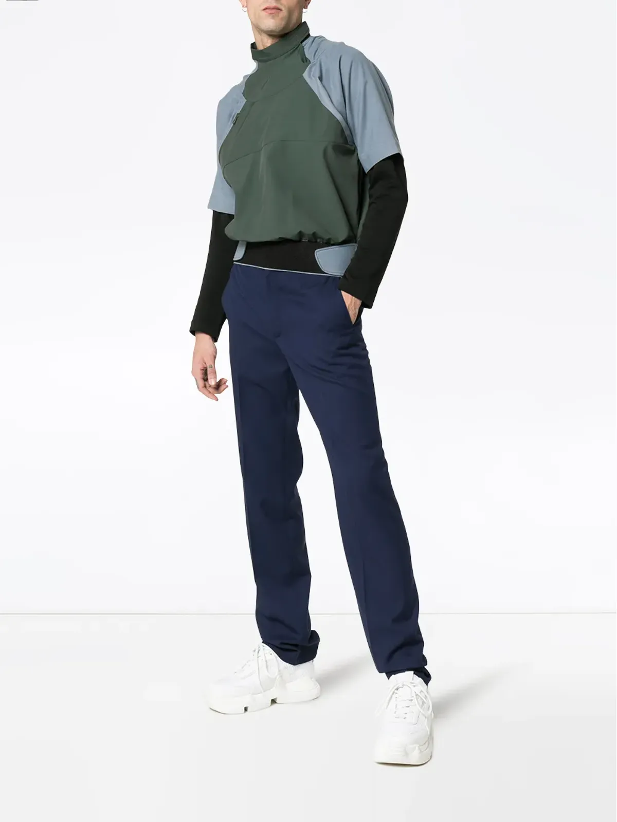 Balenciaga ブルーのストレートレッグ テーラードパンツ - 画像2