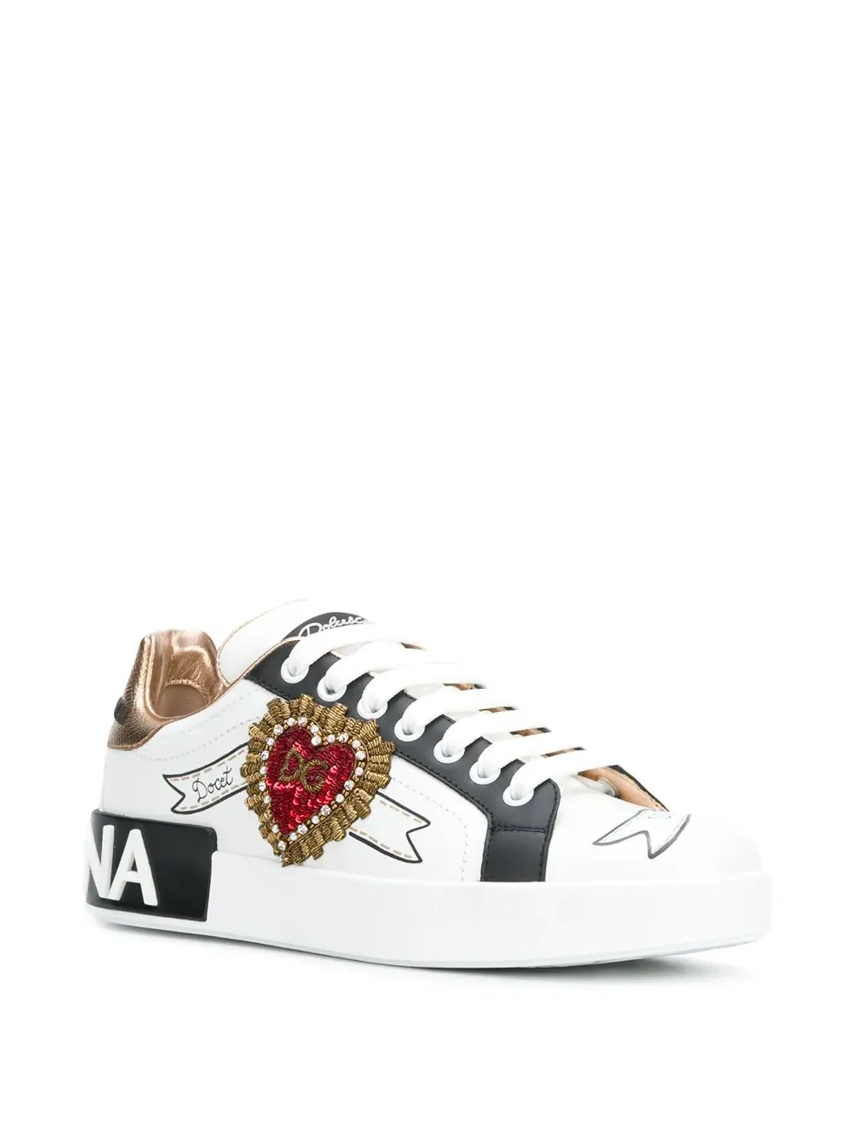 Dolce & Gabbana Portofino embroidered sneakers - White - 画像2