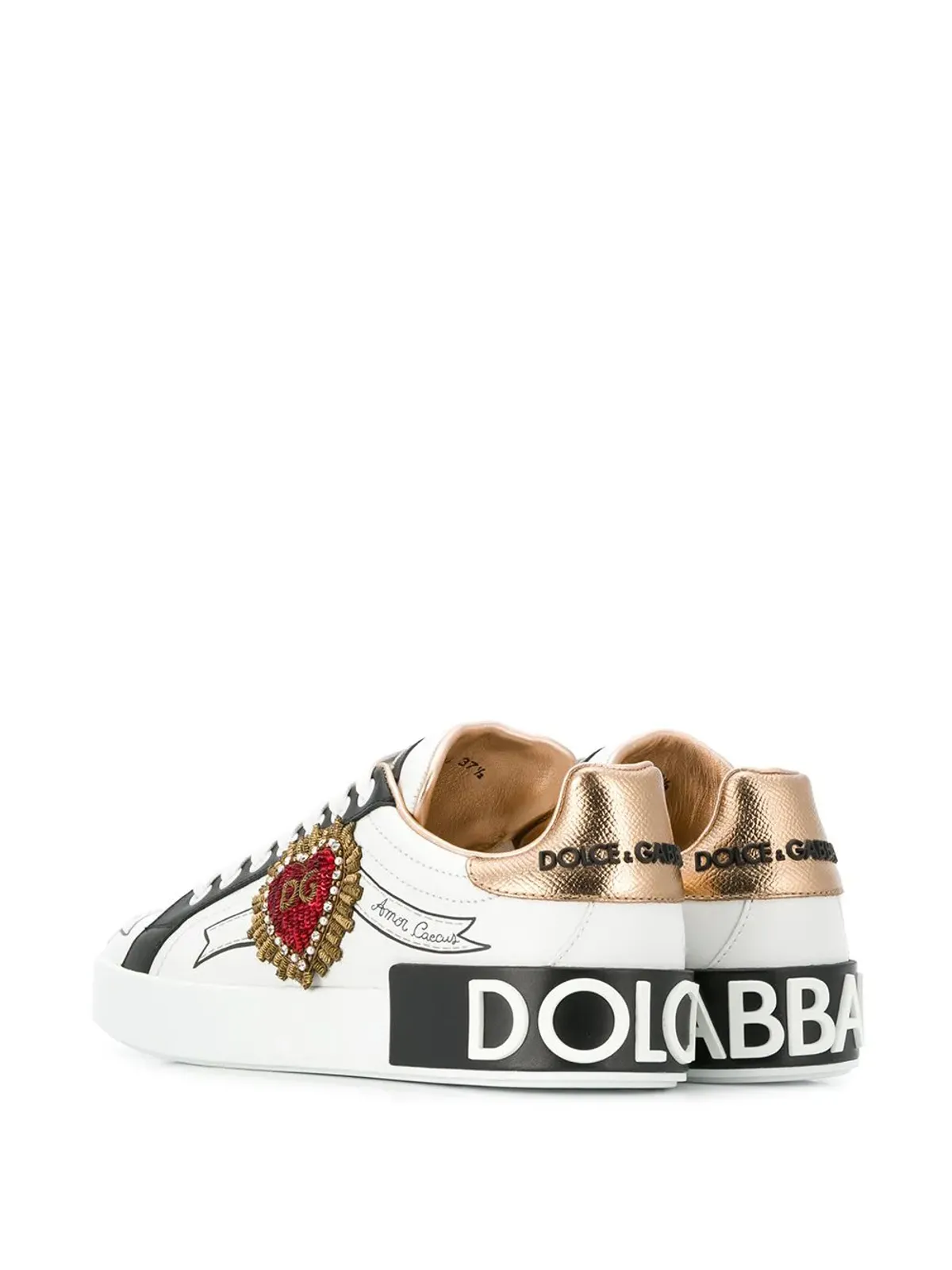 Dolce & Gabbana Portofino embroidered sneakers - White - 画像3