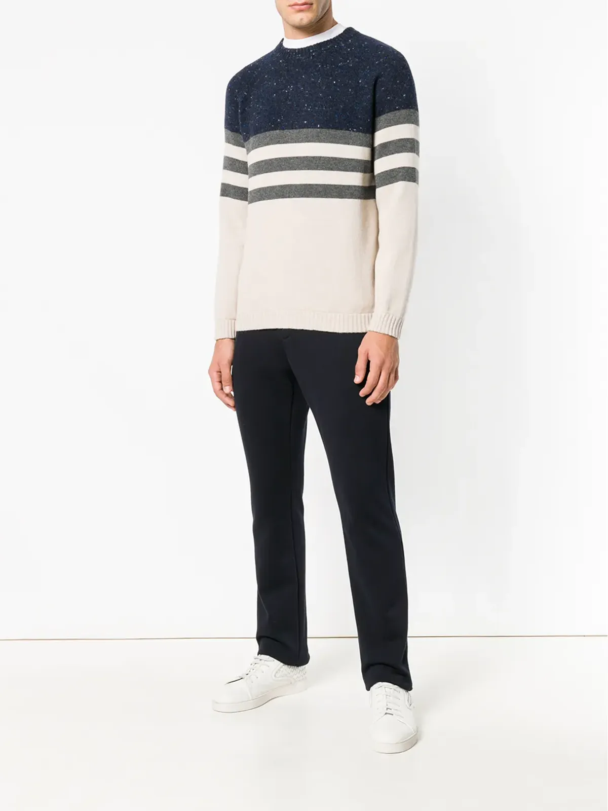 Brunello Cucinelli ストライプニットセーター - 画像2