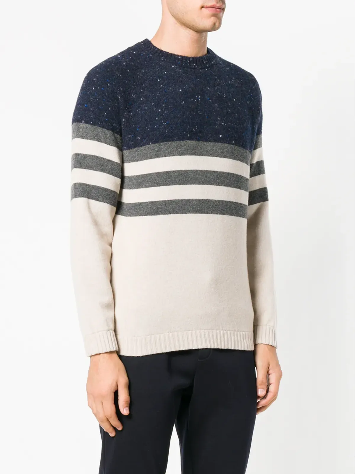 Brunello Cucinelli ストライプニットセーター - 画像3