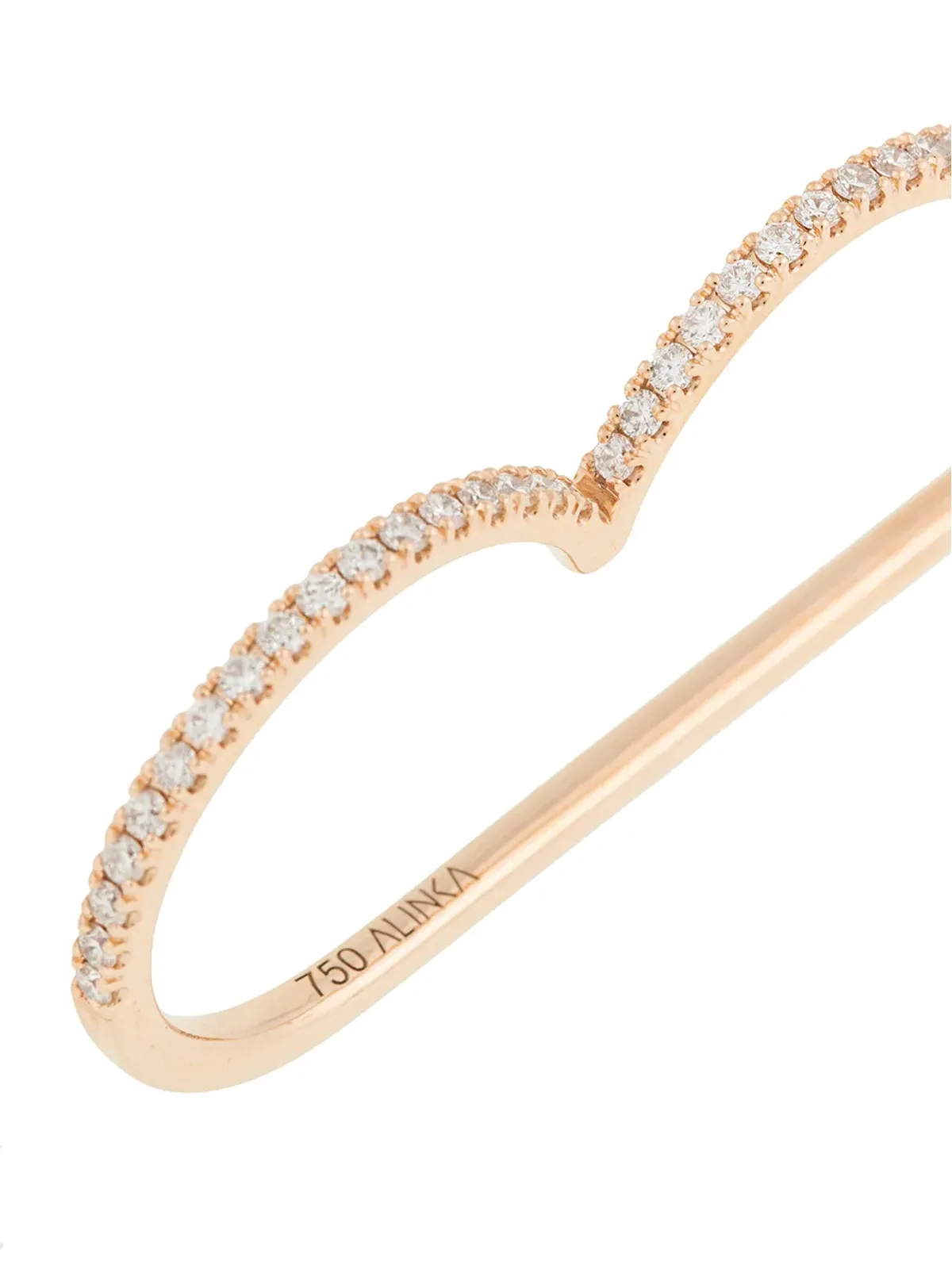 ALINKA 18kt ローズゴールド CLOUD SUPERFINE ダイヤモンドリング - 画像3