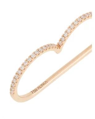 ALINKA 18kt ローズゴールド CLOUD SUPERFINE ダイヤモンドリング - サムネイル3