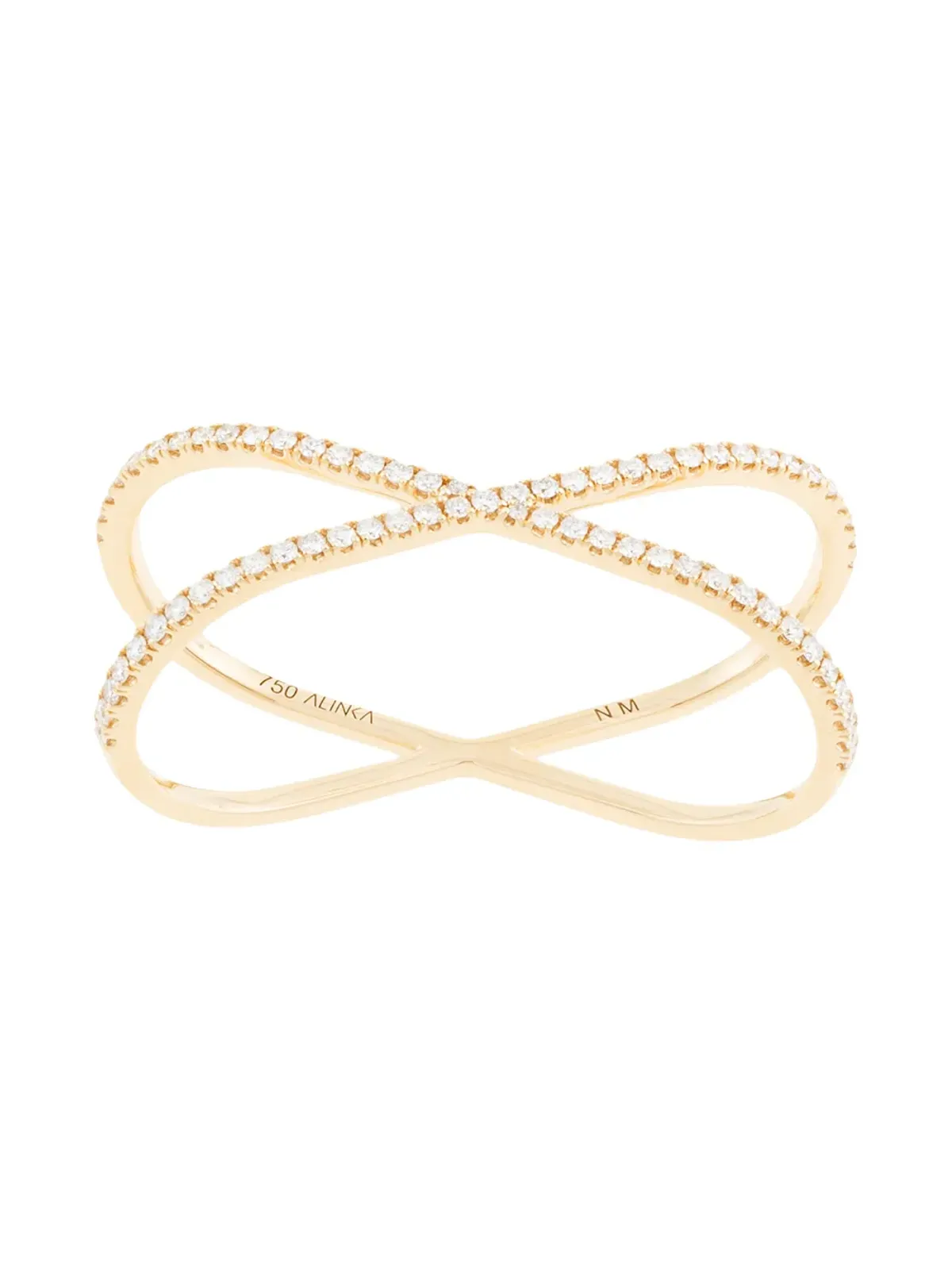 ALINKA 18kt イエローゴールド KATIA DUO 2本指 ダイヤモンドリング - 画像1