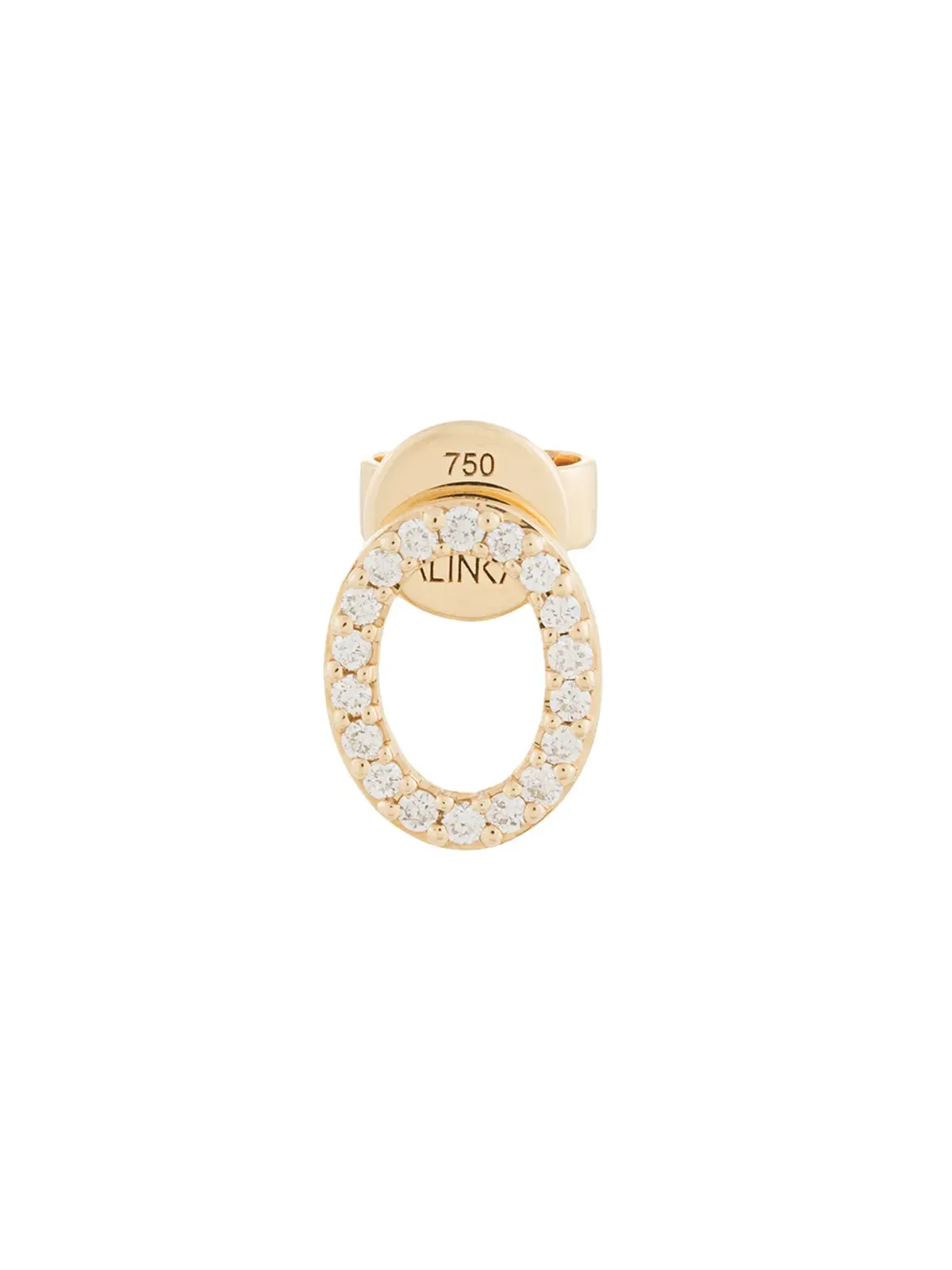 ALINKA 18K イエローゴールド CLOUD ダイヤモンドスタッド - 画像1
